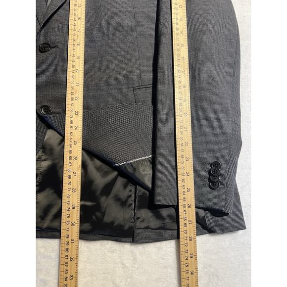 Lands End 46R 44x29 Gray Micro Houndstooth Men's 2-Piece Suit Stretch - Picture 16 of 16